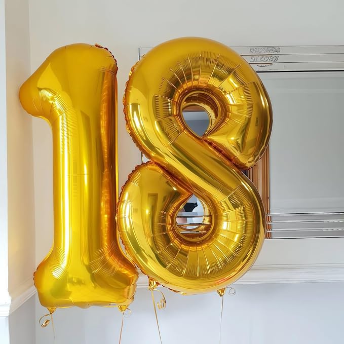 Gold 15 Balloon Number, 40 Inch Number 15 Balloon Large Gold Foil Mylar Helium - Image 3