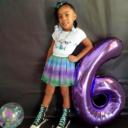 Purple 21st Birthday Balloons for Her, 40In Purple Mylar Foil Number 21 - Image 5