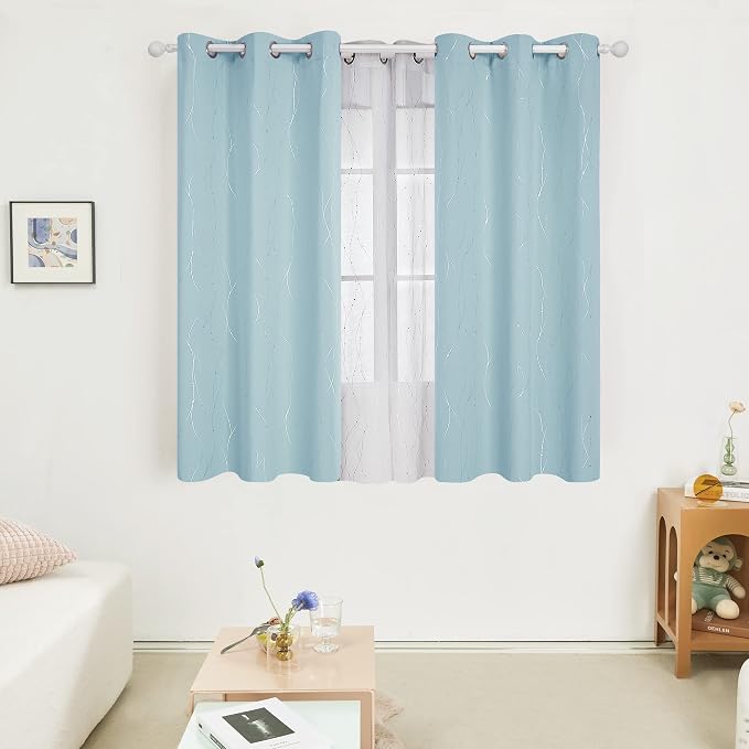 Deconovo Living Room Curtains 45 Inches Long, Thermal Insulated, Room Darkening - Image 2