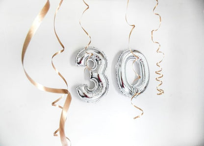 20 Pcs Silver 16" Number Balloons 2 Sets 0-9 Foil Balloon Numbers Décor | - Image 8