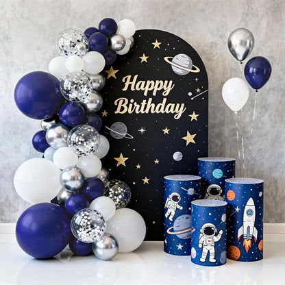 Blue and Silver Balloons, 12 Inch | Latex Balloons - Image 7