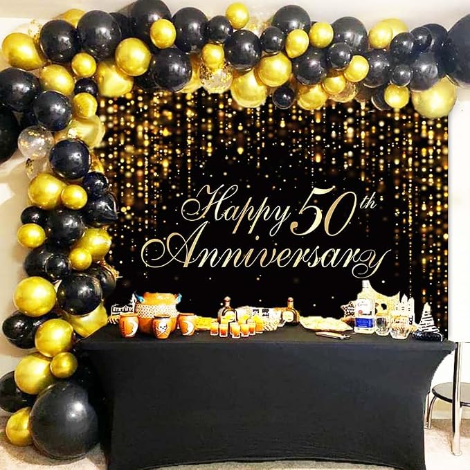 Happy 50th Anniversary Backdrop - Image 4
