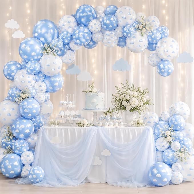 Cloud Balloons, Baby Shower, Cloud Themed Party Decorations Supplies - Image 7