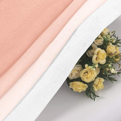 DWCN Blush Pink Ombre Sheer Curtains - Image 4
