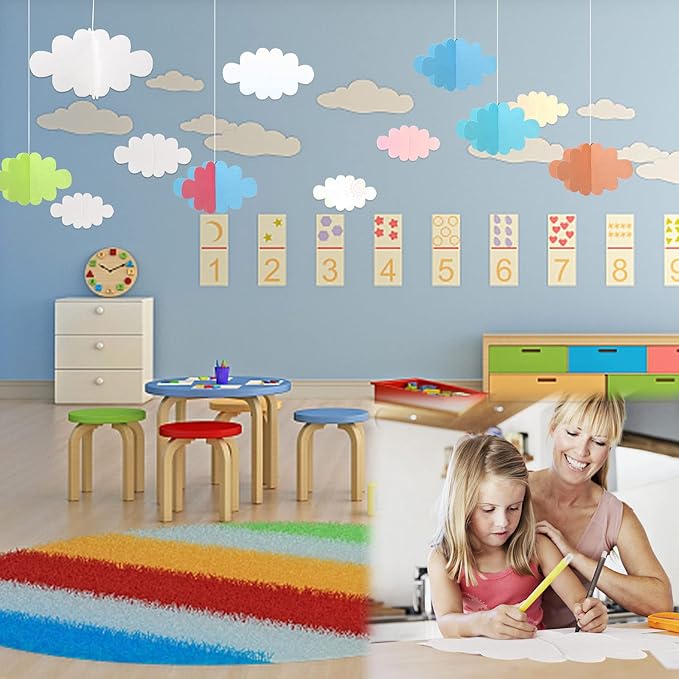 16 Pcs 3D Cloud Decorations Hanging Clouds - Image 6