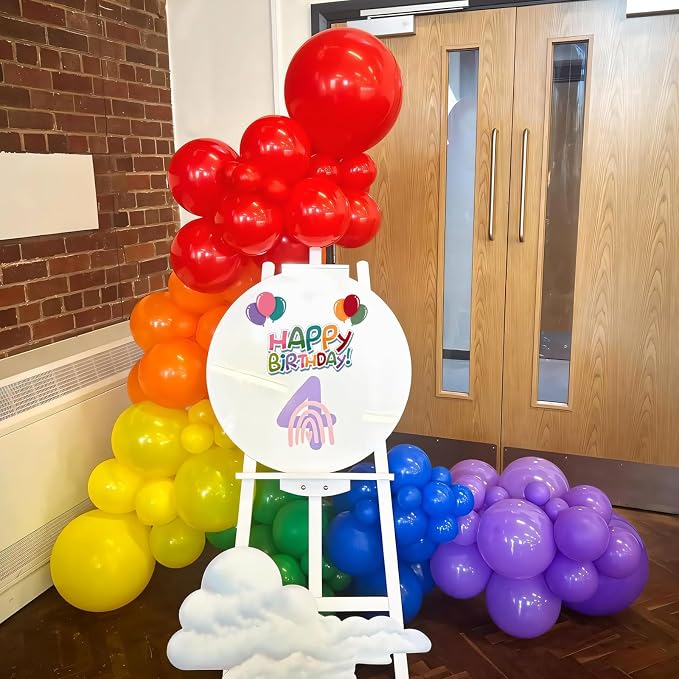 Colorful Balloons Different Sizes 135pcs 18 12 10 5 Inch Rainbow Balloons Arch - Image 7
