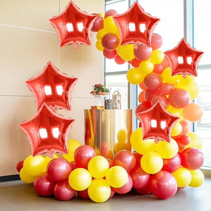 Red Star Balloons Foil, 18 Inch Metallic Stars Balloon - Image 4