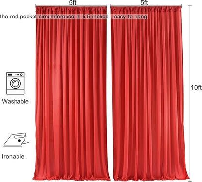 AK TRADING CO. 10 feet x 10 feet Polyester Backdrop Drapes Curtains Panels - Image 9