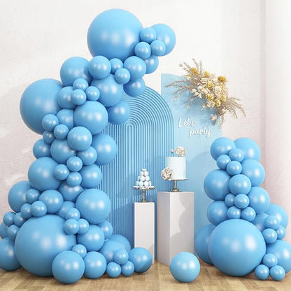 RUBFAC 135pcs Light Blue Balloons Different Sizes 18 12 10 5 Inch by RUBFAC