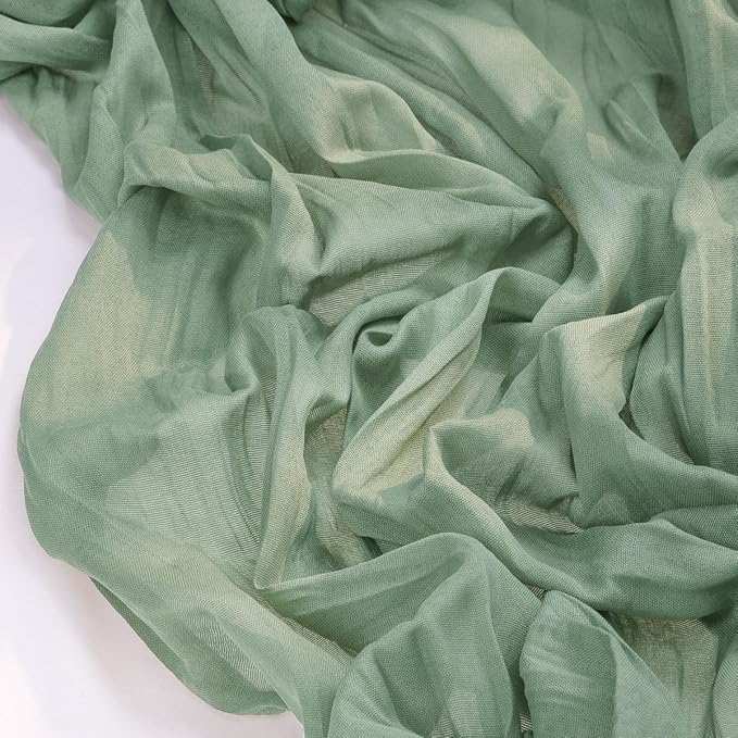 Cheesecloth Table Runner Summer Boho Wedding Birthday Party Home Decor | Sage - Image 2