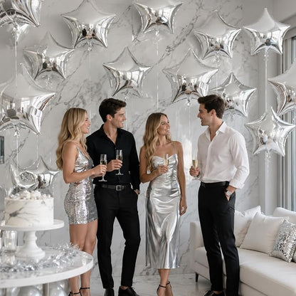 Silver Star Foil Balloons - Image 4