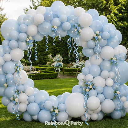 RainbowQ 165 Pcs Light Blue Balloons Arch Kit Different Sizes Garland | Pastel - Image 3