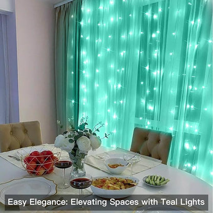 Curtain Lights for Christmas, 200 Led 6.5ft x 6.5ft Hanging String Lights - Image 3