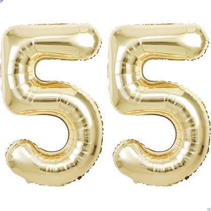 Champagne Gold Number 55 Balloon by Unknown