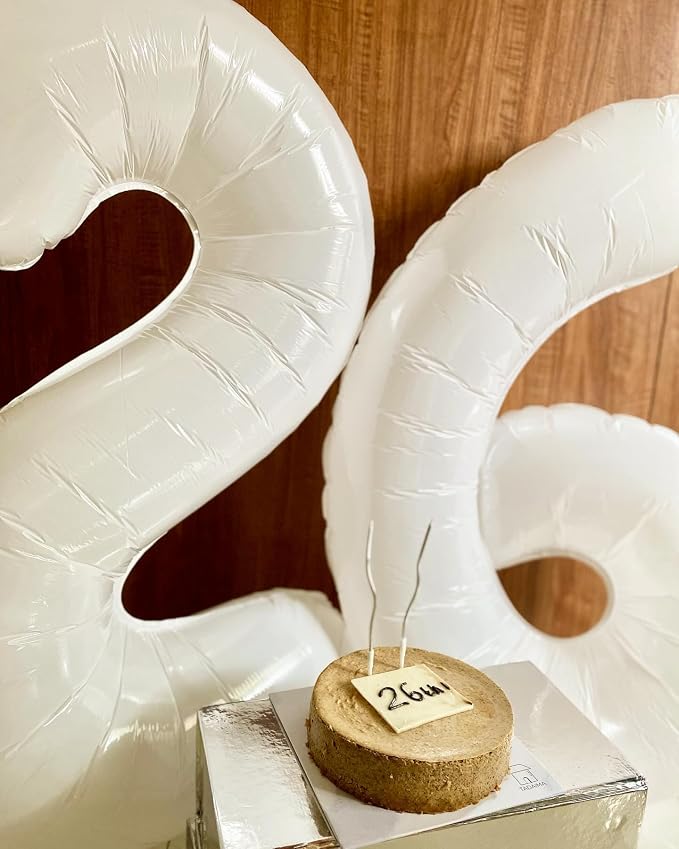 40 Inch White Number 6 Balloon Birthday Party Decorations - Image 2