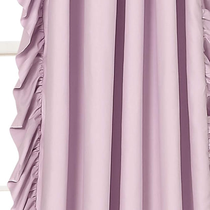 Lush Decor Reyna Ruffle Window Curtain Panel Set, Lilac - Image 3