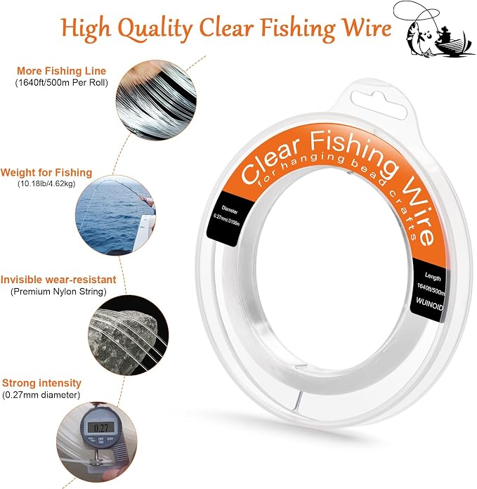 Fishing Line Wire Monofilament Clear Nylon String - Image 2