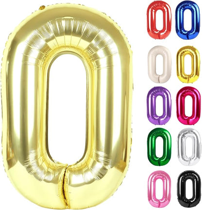 Champagne Gold Number 0 Balloon 40 Inch by IWERP