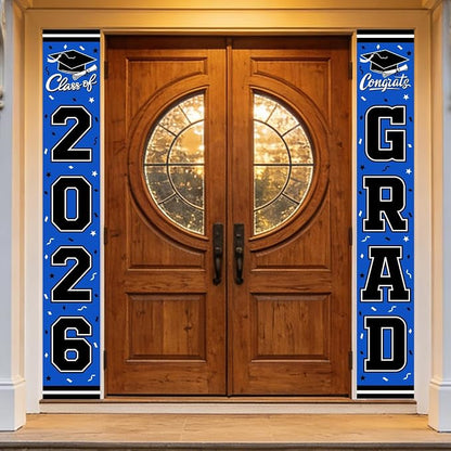 2026 Graduation Decorations, Congrats Grad Banner Backdrop by Gatherfun