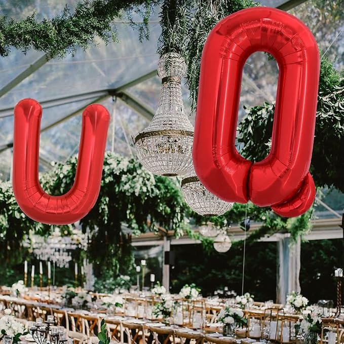 TONIFUL 40 Inch Large Bright Red Letter Balloons A-Z, Giant Jumbo Helium Foil - Image 6