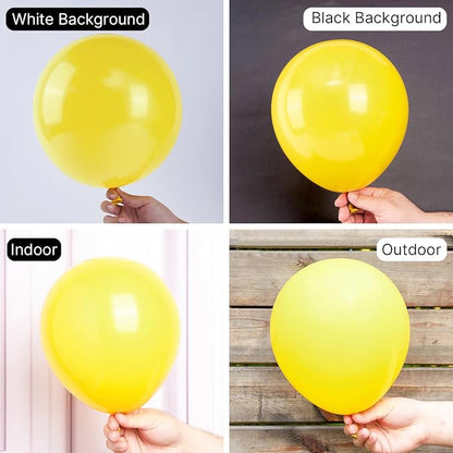 PartyWoo Yellow Balloons 50pcs Latex Helium Balloons 12 Inch | Birthday Baby - Image 2