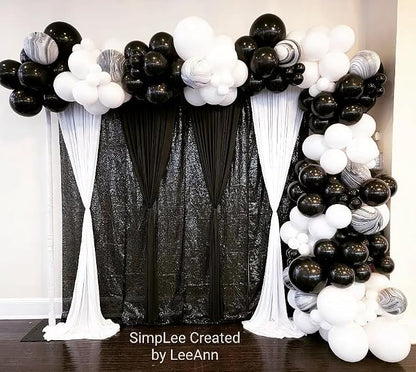 Black and White Latex Balloons, Birthday Party Decorations - Image 3