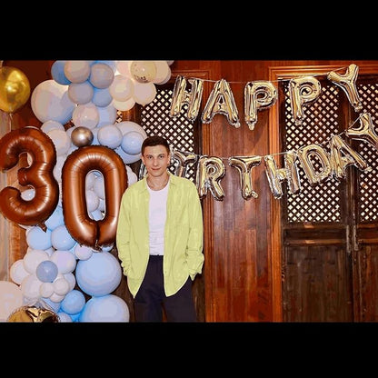 9 Balloon - Brown Birthday Number Balloons, 40 Inch Decorations Men Women | - Image 8