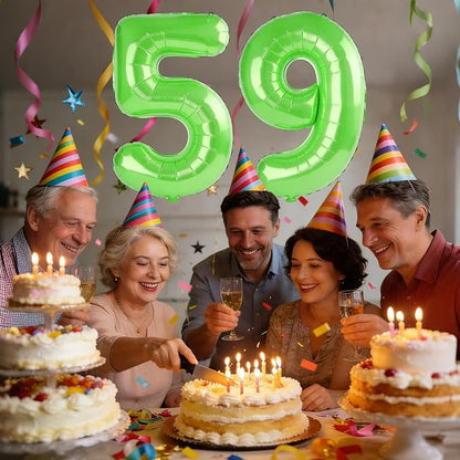 40 Inch Number 59 Balloons for 59th Birthday Party Decorations, 0-100 Fruit - Image 2