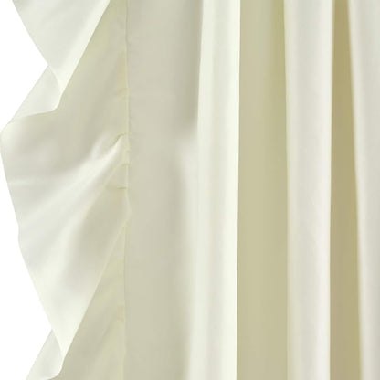 Lush Decor Reyna Ruffle Window Curtain Panel Set, Ivory - Image 3