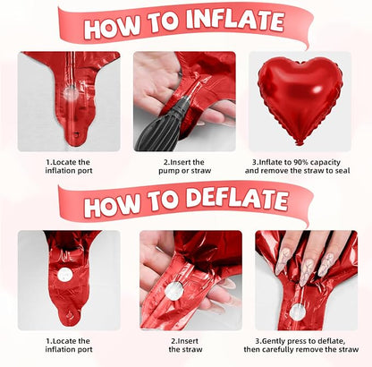 Red Heart Balloons - Image 3