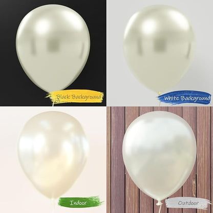 AFTERLOON® Biodegradable Natural Rubber Latex Balloons 24 pcs Pearlized White - Image 3