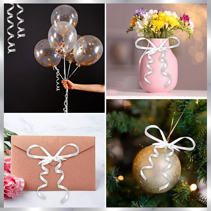 500 Yards Curling Ribbon， White Balloon String Ribbon，for Gift Wrapping，Party - Image 5