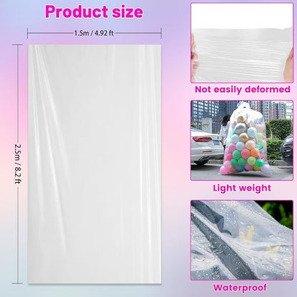 2 Pcs 98.4 x 59 Inches Clear Large Balloon Bags - Image 3