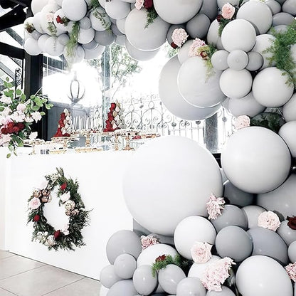 PartyWoo Grey Balloons 50pcs Light Pastel Pale Gray Color 12 Inch | Balloons - Image 5