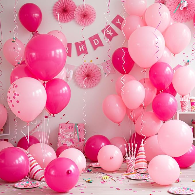 TONIFUL 500 Yards Pink and White Curling Ribbon Balloon String | Balloon - Image 5