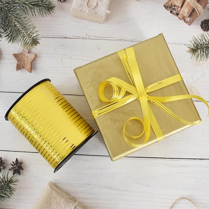 TONIFUL Curling Ribbon-Gold Gold Balloon Curling Ribbons-250 Yards Balloon - Image 5