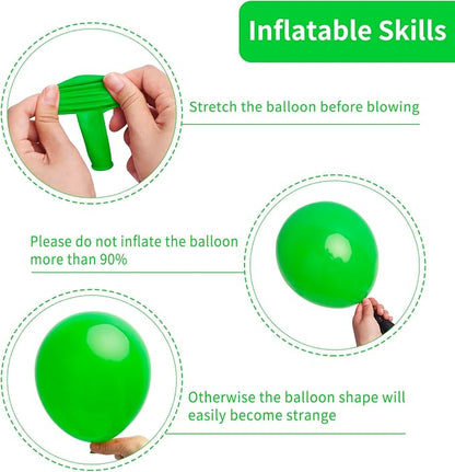 RUBFAC Green Balloons Different Sizes 18 12 10 5 Inch Balloon Arch 129pcs | - Image 3