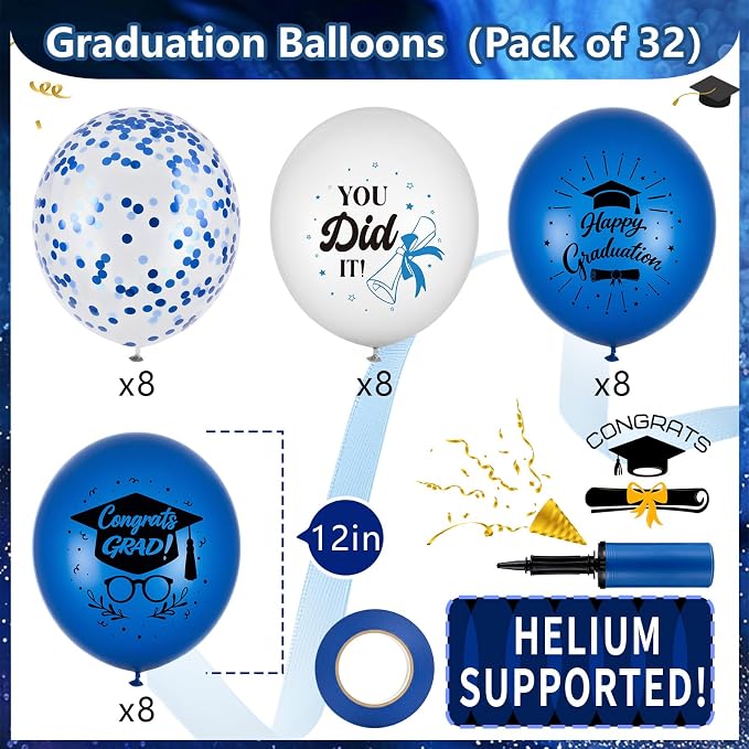 Foilswirl 4 Sets Graduation Party Balloons 2026 Congrats Grad Table - Image 2