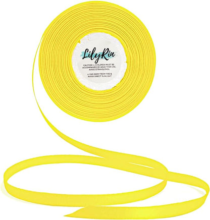 Yellow Ribbon 1/4 Inches 36 Yards Satin Roll Perfect by LilyRin
