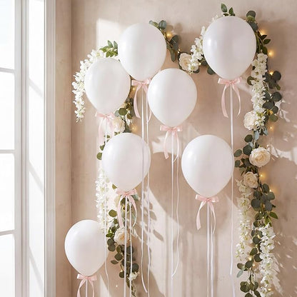 Gejoy 63 Pcs Ceiling Balloons Kit 12'' Pearl White Balloons - Image 5