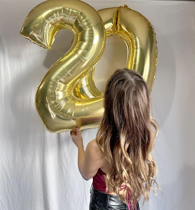 Light Gold Number 0 Balloon 40 inch, Balloon numbers party supplies, deco photo - Image 4
