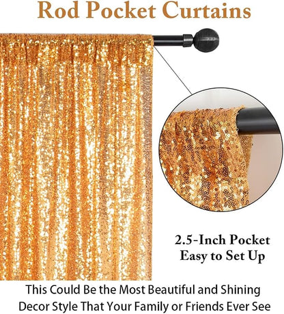 ShinyBeauty Photobooth Background-4FTx7FT-Gold-Sequin backdrops Sequin Fabric - Image 4