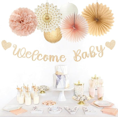 Champagne-Gold Fall Boho Baby Shower Party-Decorations - Image 5