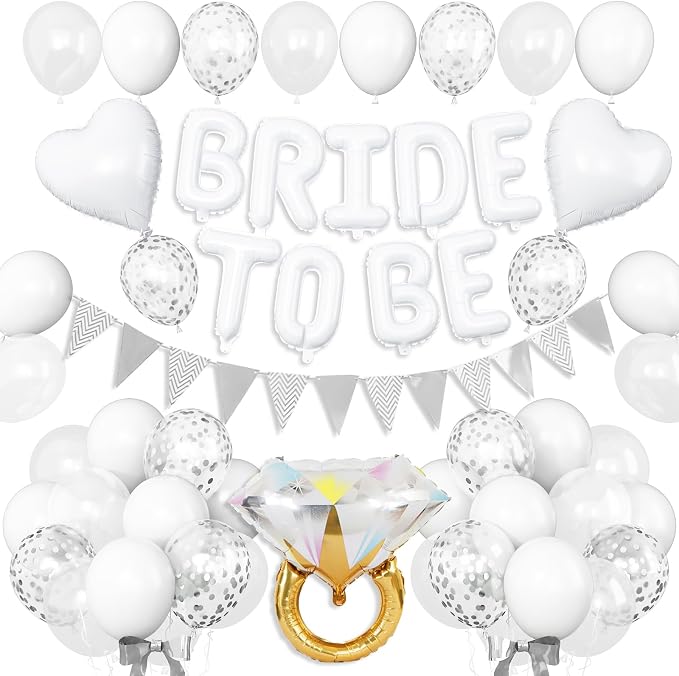 White Bachelorette Party Decorations by Dagelar