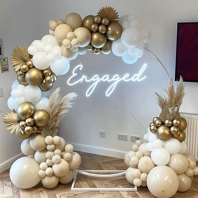 PartyWoo White Balloons 101pcs Sand White Beige Cream Ivory Boho Neutral | 12 - Image 6