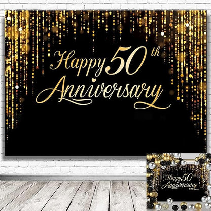 Anniversary Backdrop for Happy 50th Party - Image 3