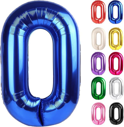 Blue Number 0 Balloon 40 Inch by IWERP
