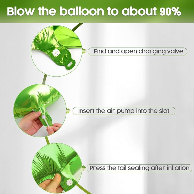 8 Balloon - Light Green Birthday Number Balloons, 40 Inch Party Decorations | - Image 6