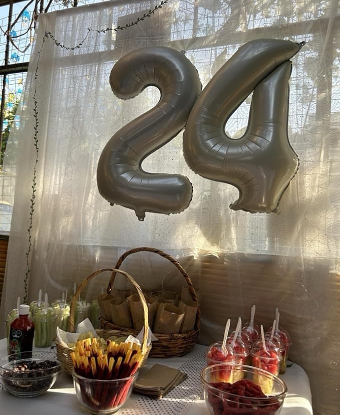 40 Inch Beige Number 4 Balloons - Image 4