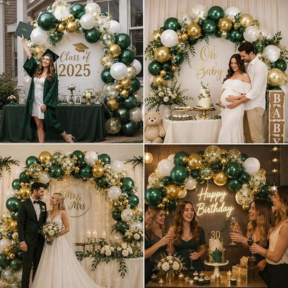 Balloons Green Gold White - Image 5